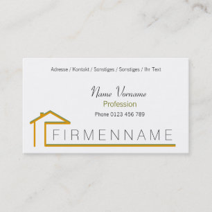 house business card