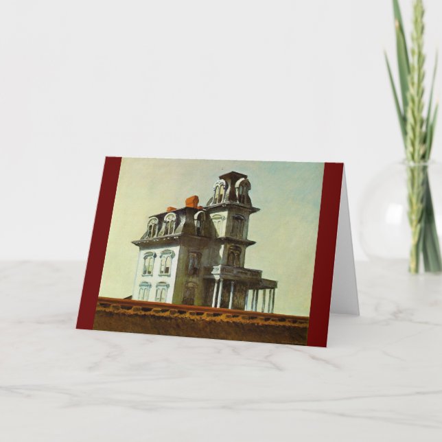 House by the Railroad - Edward Hopper 1925 Card (Front)