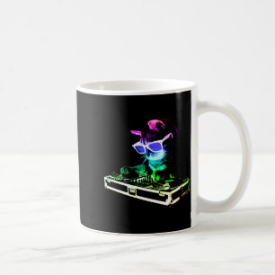 House Cat Rainbow Dj Cat  Coffee Mug