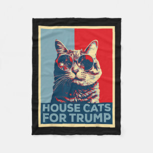 House Cats For Trump 2024 Fleece Blanket