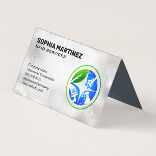 House Chores Cleaning Icons   Soap Bubbles Business Card