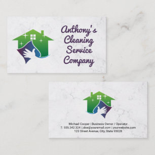 House Clean Cleaning Services Business Card