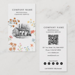 House Cleaner Cleaning Services Professional Business Card