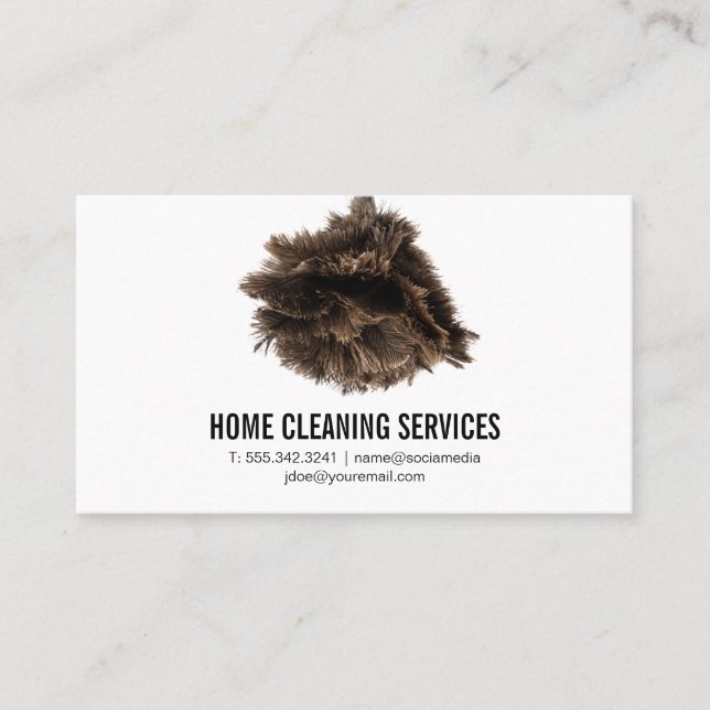 House Cleaner | Duster Business Card (Front)