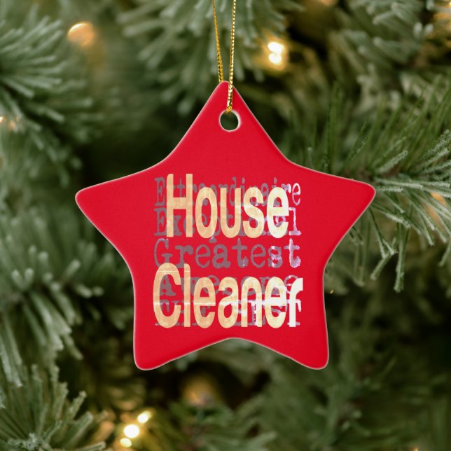 House Cleaner Extraordinaire Ceramic Ornament (Tree)