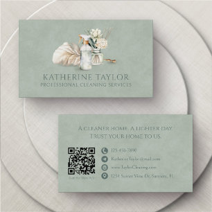 House Cleaner Housekeeper Service Business Card