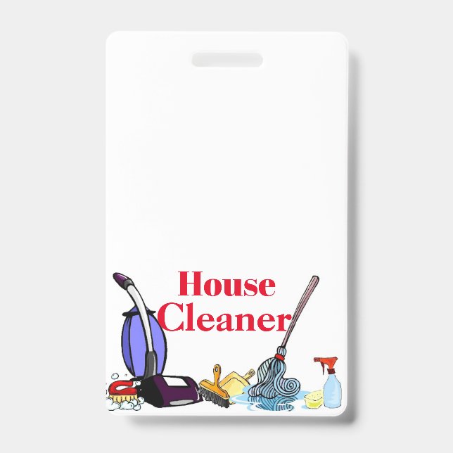 House cleaner ID badge (Front)