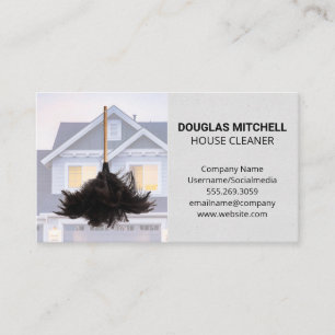 House Cleaner   Residential Home   Feather Duster Business Card