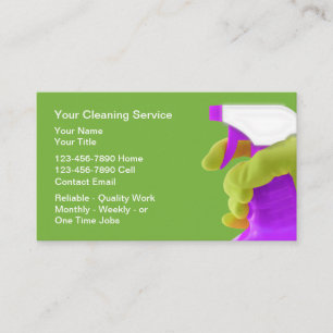 House Cleaning Bold Simple Business Cards