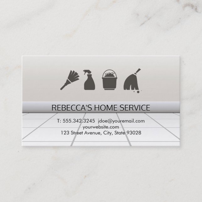 House Cleaning Business Card (Front)