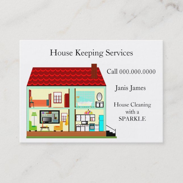 House Cleaning Business Card (Front)