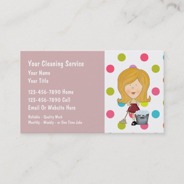 House Cleaning Business Cards (Front)
