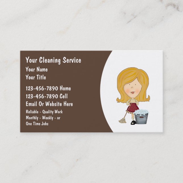 House Cleaning Business Cards (Front)