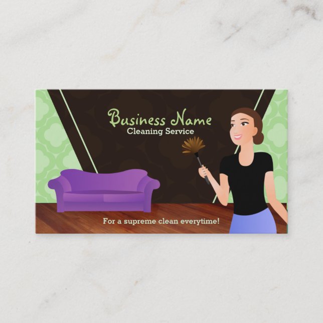 House cleaning business cards (Front)