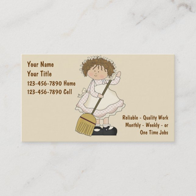 House Cleaning Business Cards (Front)