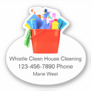 House Cleaning Business Contact Stickers