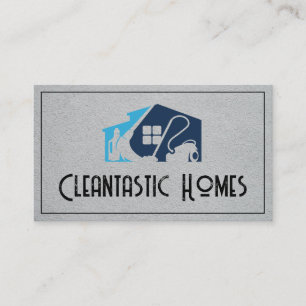 House Cleaning Equipment   Cleaning Logo Business Card