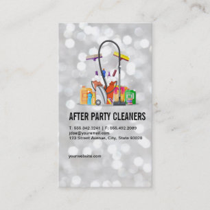 House Cleaning Equipment   Home Services Business Card