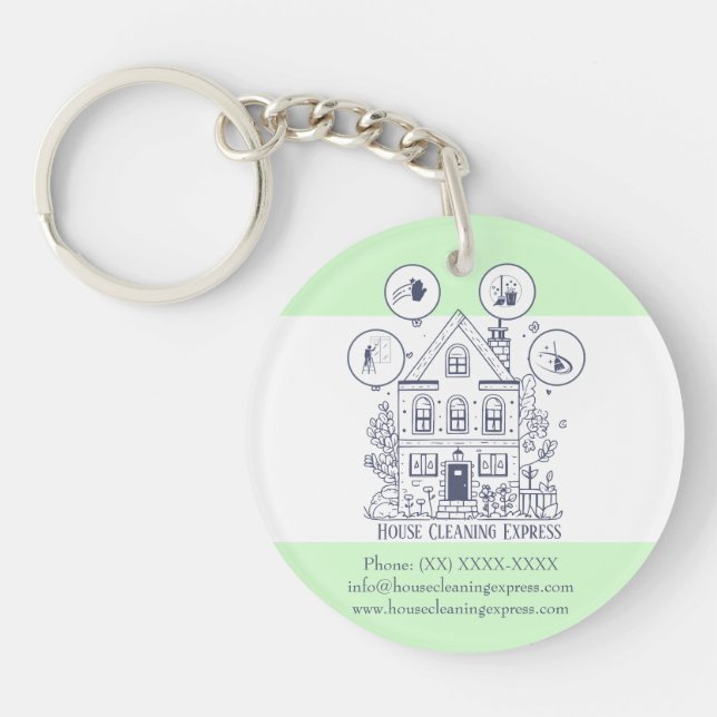 House Cleaning Express  Key Ring (Front)