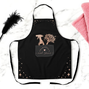 House Cleaning Fake Stitched Pocket Feather Duster Apron