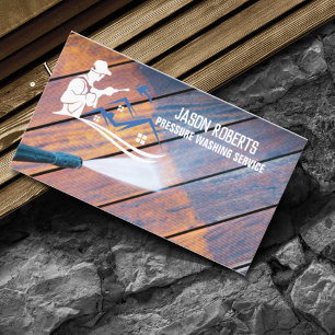 House Cleaning Fence Power Washer Pressure Washing Business Card
