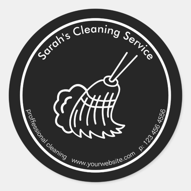 House Cleaning Help Available Classic Round Sticker (Front)