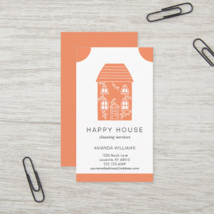 House Cleaning Home Services Charming Business Card