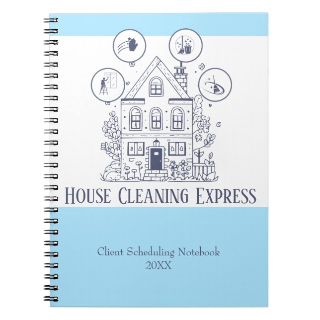 House Cleaning Home Services Charming  Notebook (Front)