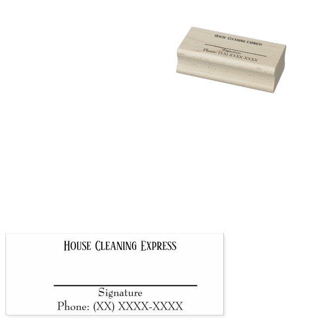House Cleaning Home Services Charming  Rubber Stamp (Stamped)