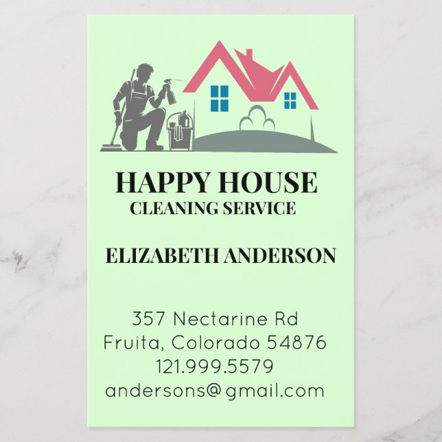House Cleaning Home Services Custom Charming Flyer (Front)