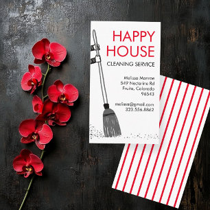 House Cleaning Home Services Janitorial Supplies Business Card