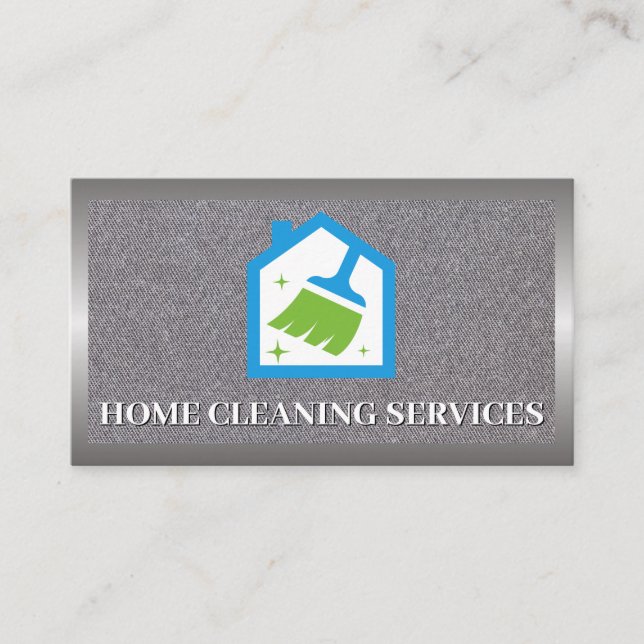 House Cleaning Icon | Maid Business Card (Front)