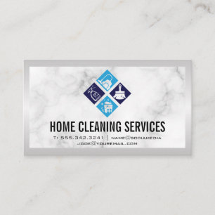 House Cleaning Icons   Marble  Business Card