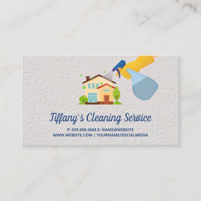 House Cleaning | Maid Cleaners Business Card (Front)
