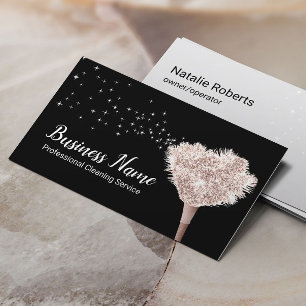 House Cleaning Maid Feather Duster Housekeeping Business Card