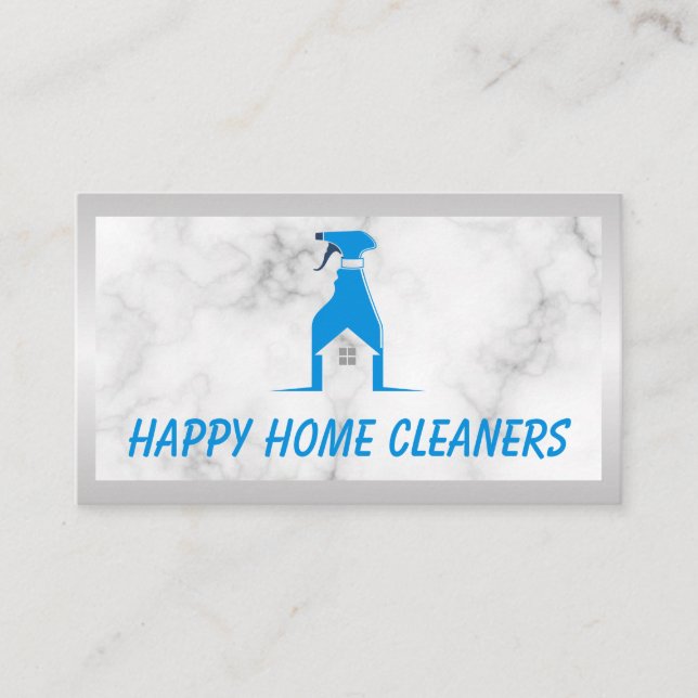 House Cleaning Maid Logo | Spray Business Card (Front)