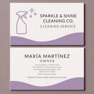 House Cleaning & Maid Service Business Card