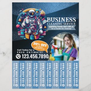 House cleaning Maid Service Flyer Tear Off Strips