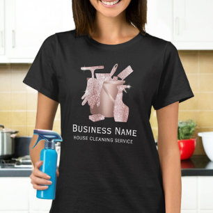 House Cleaning Maid Service Rose Gold Cleaners T-Shirt