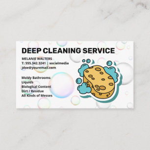 House Cleaning   Maid Services  Business Card