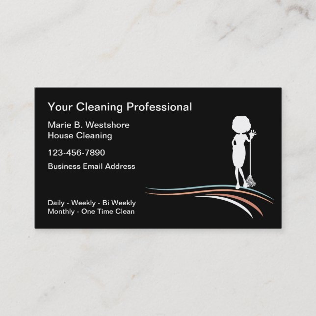 House Cleaning Professional Business Card (Front)