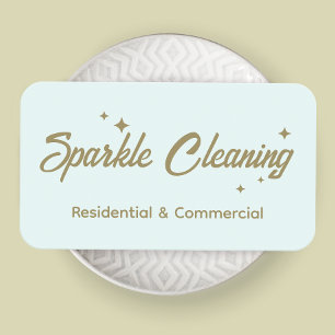 House Cleaning Retro Stars Business Card