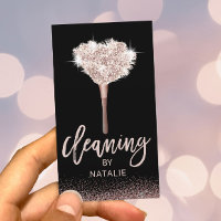 House Cleaning Rose Gold Maid Feather Duster