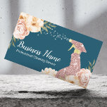 House Cleaning Rose Gold Spray Modern Floral Teal Business Card<br><div class="desc">House Cleaning Rose Gold Spray Modern Floral Teal Business Card.</div>