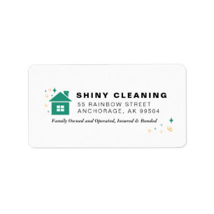 House Cleaning Service Address Label