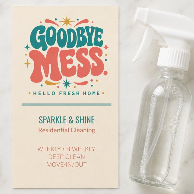 House Cleaning Service Business Card (Cleaning Business Card -- Professional Service)