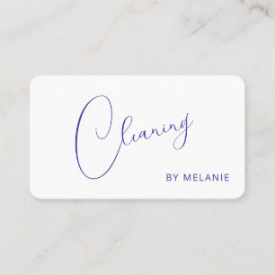 House Cleaning Service Business Card I Chic Blue