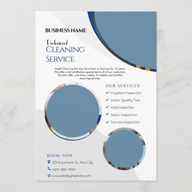 House Cleaning Service Business flyers Invitation (Front)