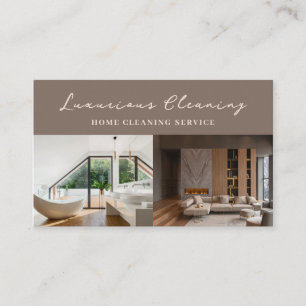 House Cleaning Service Clean Modern Business Card