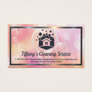 House Cleaning Service Logo   Soap Bubbles